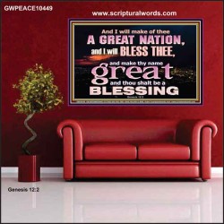 I WILL MAKE OF THEE A GREAT NATION  Bible Verse Poster  GWPEACE10449  