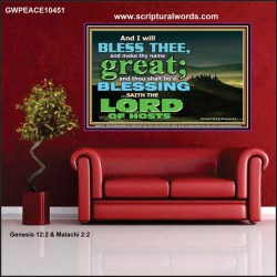 THOU SHALL BE A BLESSINGS  Poster Scripture   GWPEACE10451  "14X12"