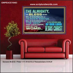 DO YOU WANT BLESSINGS OF THE DEEP  Christian Quote Poster  GWPEACE10463  "14X12"