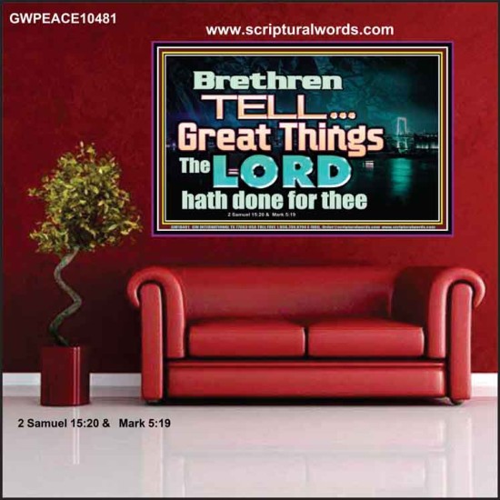 THE LORD DOETH GREAT THINGS  Bible Verse Poster  GWPEACE10481  