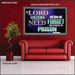 THE LORD NEVER FORGET HIS CHILDREN  Christian Artwork Poster  GWPEACE10507  "14X12"