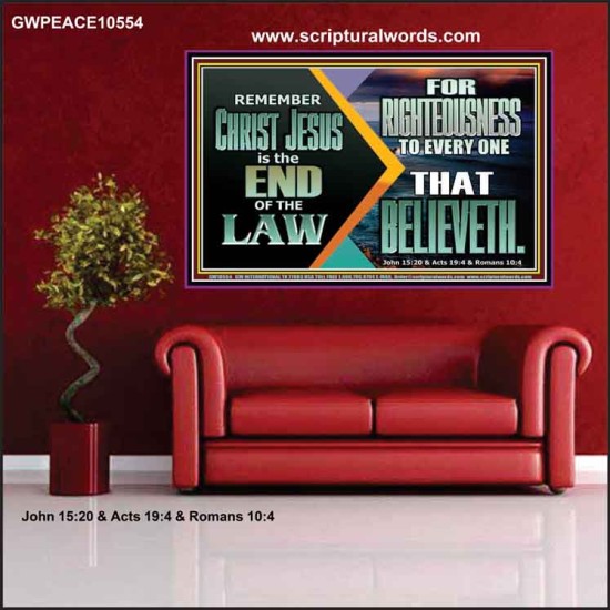 CHRIST JESUS OUR RIGHTEOUSNESS  Encouraging Bible Verse Poster  GWPEACE10554  