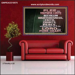 FOLLOW RIGHTEOUSNESS  Scriptural Wall Art  GWPEACE10575  "14X12"