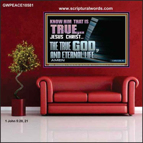 JESUS CHRIST THE TRUE GOD AND ETERNAL LIFE  Christian Wall Art  GWPEACE10581  