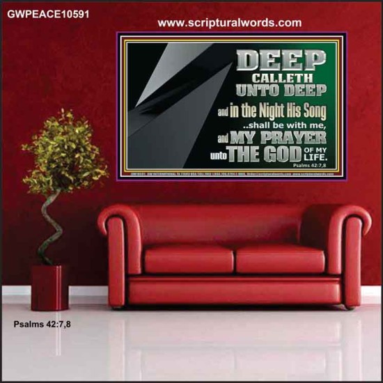 DEEP CALLETH UNTO DEEP  Modern Wall Art  GWPEACE10591  