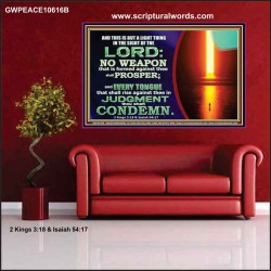 CONDEMN EVERY TONGUE THAT RISES AGAINST YOU IN JUDGEMENT  Custom Inspiration Scriptural Art Poster  GWPEACE10616B  "14X12"