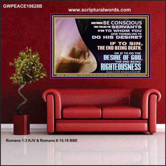 GIVE YOURSELF TO DO THE DESIRES OF GOD  Inspirational Bible Verses Poster  GWPEACE10628B  