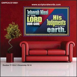 JEHOVAH NISSI IS THE LORD OUR GOD  Sanctuary Wall Poster  GWPEACE10661  "14X12"