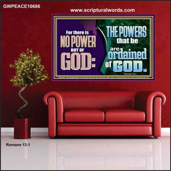 THERE IS NO POWER BUT OF GOD THE POWERS THAT BE ARE ORDAINED OF GOD  Church Poster  GWPEACE10686  