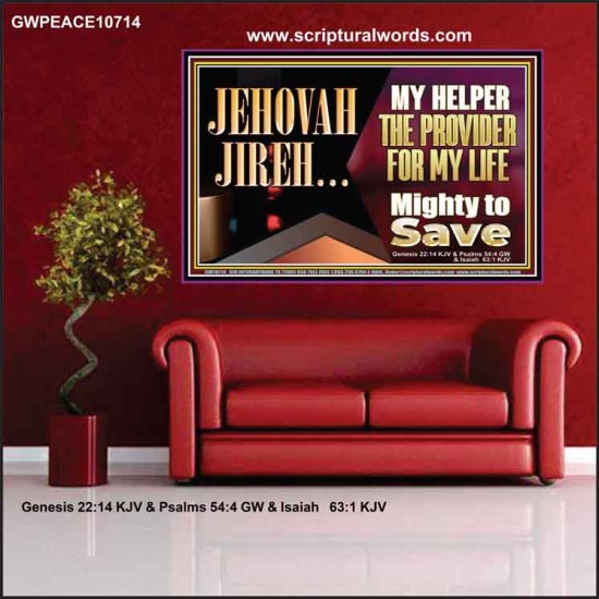 JEHOVAHJIREH THE PROVIDER FOR OUR LIVES  Righteous Living Christian Poster  GWPEACE10714  
