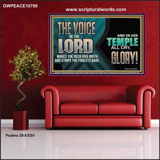 THE VOICE OF THE LORD MAKES THE DEER GIVE BIRTH  Art & Wall Décor  GWPEACE10789  