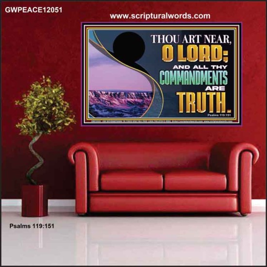 ALL THY COMMANDMENTS ARE TRUTH  Scripture Art Poster  GWPEACE12051  
