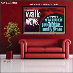 KEEP MY STATUTES AND MY COMMANDMENTS  Custom Wall Scripture Art  GWPEACE12125  "14X12"