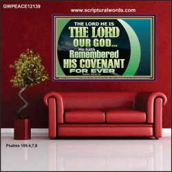 HE HATH REMEMBERED HIS COVENANT FOR EVER  Custom Wall Décor  GWPEACE12139  