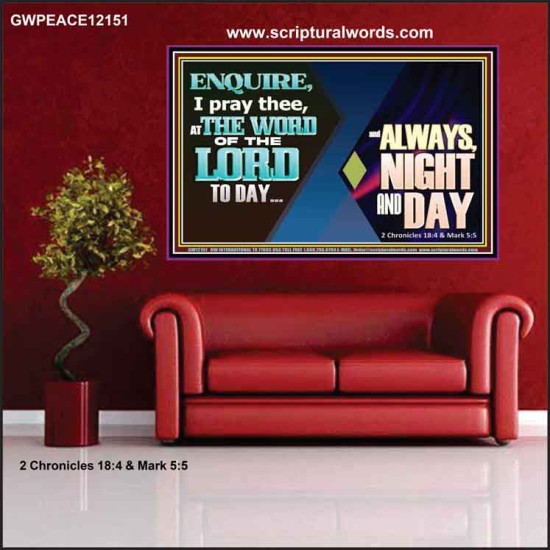 THE WORD OF THE LORD TO DAY  New Wall Décor  GWPEACE12151  