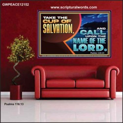 TAKE THE CUP OF SALVATION  Art & Décor Poster  GWPEACE12152  "14X12"