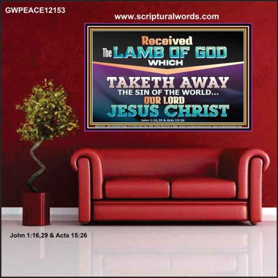 RECEIVED THE LAMB OF GOD OUR LORD JESUS CHRIST  Art & Décor Poster  GWPEACE12153  