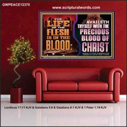 AVAILETH THYSELF WITH THE PRECIOUS BLOOD OF CHRIST  Children Room  GWPEACE12375  "14X12"