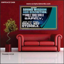 THY FOOT SHALL NOT STUMBLE  Sanctuary Wall Poster  GWPEACE12408  "14X12"
