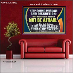 THY SLEEP SHALL BE SWEET  Ultimate Inspirational Wall Art  Poster  GWPEACE12409  "14X12"