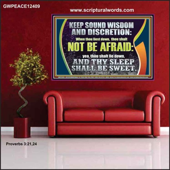 THY SLEEP SHALL BE SWEET  Ultimate Inspirational Wall Art  Poster  GWPEACE12409  