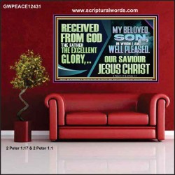 MY BELOVED SON IN WHOM I AM WELL PLEASED OUR SAVIOUR JESUS CHRIST  Eternal Power Poster  GWPEACE12431  "14X12"