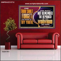 THOU SHALT FORGET THE SHAME OF THY YOUTH  Encouraging Bible Verse Poster  GWPEACE12712  "14X12"