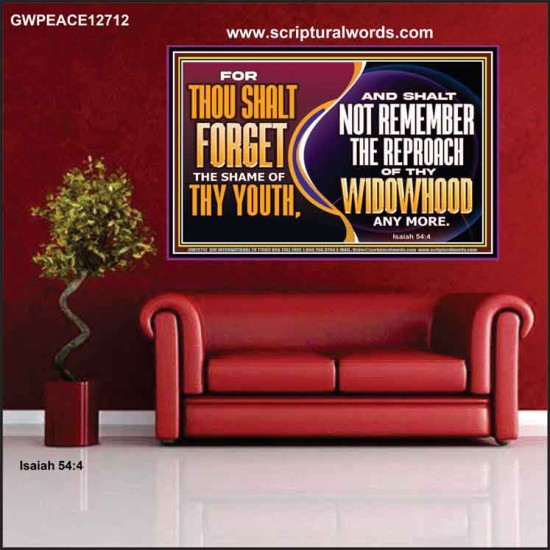 THOU SHALT FORGET THE SHAME OF THY YOUTH  Encouraging Bible Verse Poster  GWPEACE12712  