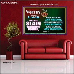 THE LAMB OF GOD THAT WAS SLAIN OUR LORD JESUS CHRIST  Children Room Poster  GWPEACE9554b  "14X12"