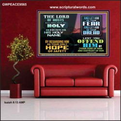 LORD OF HOSTS ONLY HOPE OF SAFETY  Unique Scriptural Poster  GWPEACE9565  "14X12"