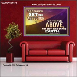 SET YOUR AFFECTION ON THINGS ABOVE  Ultimate Inspirational Wall Art Poster  GWPEACE9573  "14X12"
