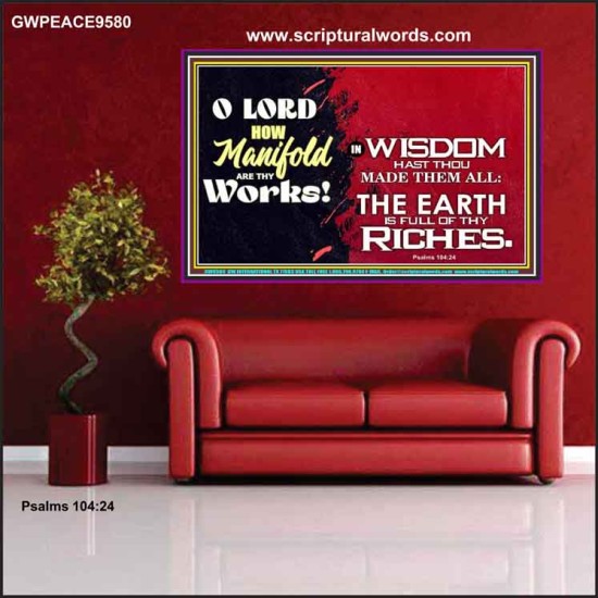 MANY ARE THY WONDERFUL WORKS O LORD  Children Room Poster  GWPEACE9580  
