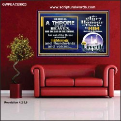 FROM THE THRONE COMES LIGHTNINGS AND THUNDERINGS  Contemporary Christian Wall Art  GWPEACE9923  