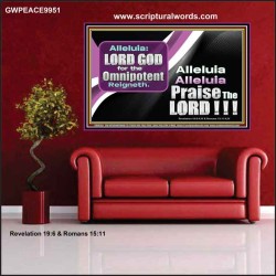 ALLEUIA ALLEUIA ALLEUIA PRAISE THE LORD ALLEUIA  Contemporary Christian Wall Art  GWPEACE9951  