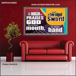 A TWO EDGED SWORD  Contemporary Christian Wall Art Poster  GWPEACE9965  "14X12"
