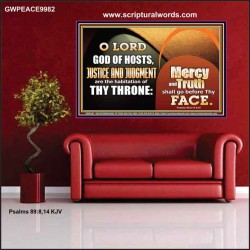 MERCY AND TRUTH SHALL GO BEFORE THEE O LORD OF HOSTS  Christian Wall Art  GWPEACE9982  "14X12"