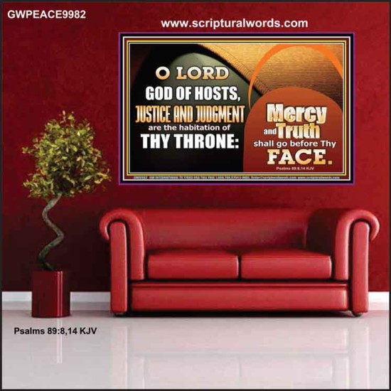 MERCY AND TRUTH SHALL GO BEFORE THEE O LORD OF HOSTS  Christian Wall Art  GWPEACE9982  