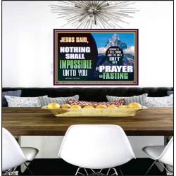 WITH GOD NOTHING SHALL BE IMPOSSIBLE  Modern Wall Art  GWPEACE10111  "14X12"