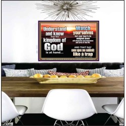 BEWARE OF THE CARE OF THIS LIFE  Unique Bible Verse Poster  GWPEACE10317  "14X12"