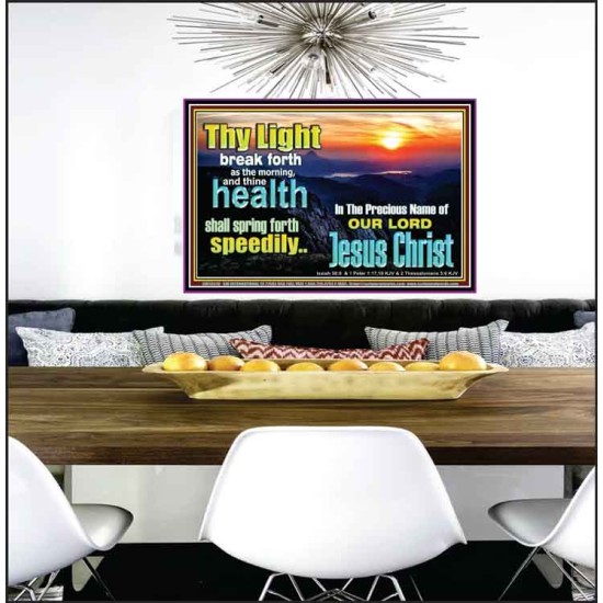 THY HEALTH WILL SPRING FORTH SPEEDILY  Custom Inspiration Scriptural Art Poster  GWPEACE10319  