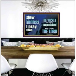 THE WICKED WILL NOT GO UNPUNISHED  Bible Verse for Home Poster  GWPEACE10330  "14X12"