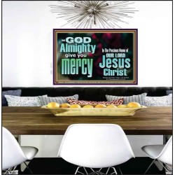 GOD ALMIGHTY GIVES YOU MERCY  Bible Verse for Home Poster  GWPEACE10332  "14X12"