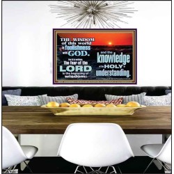 THE FEAR OF THE LORD BEGINNING OF WISDOM  Inspirational Bible Verses Poster  GWPEACE10337  "14X12"