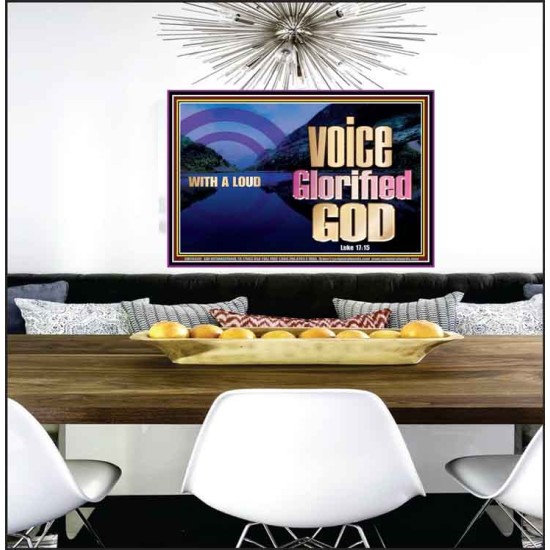 WITH A LOUD VOICE GLORIFIED GOD  Printable Bible Verses to Poster  GWPEACE10349  