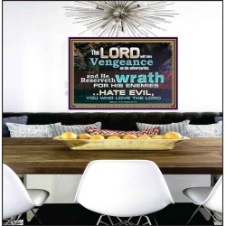 HATE EVIL YOU WHO LOVE THE LORD  Children Room Wall Poster  GWPEACE10378  "14X12"
