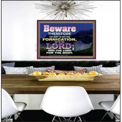 YOUR BODY IS NOT FOR FORNICATION   Ultimate Power Poster  GWPEACE10392  "14X12"