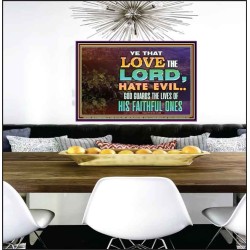 GOD GUARDS THE LIVES OF HIS FAITHFUL ONES  Children Room Wall Poster  GWPEACE10405  "14X12"