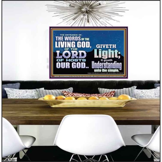 THE WORDS OF LIVING GOD GIVETH LIGHT  Unique Power Bible Poster  GWPEACE10409  