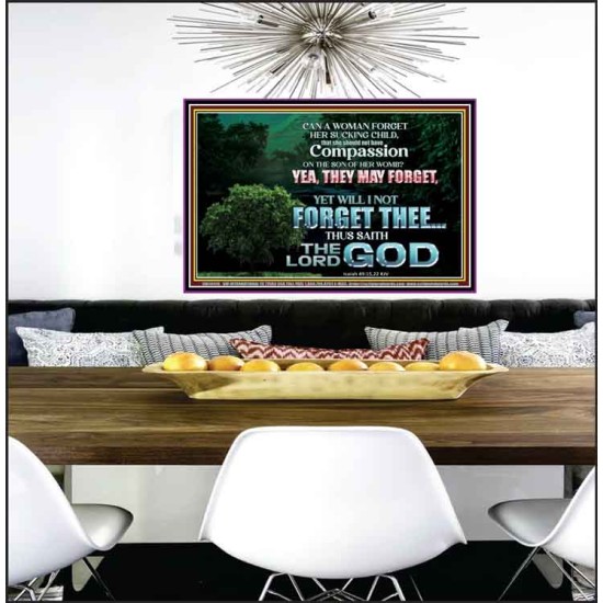 I WILL NOT FORGET YOU THUS SAITH THE LORD  Ultimate Inspirational Wall Art Poster  GWPEACE10416  