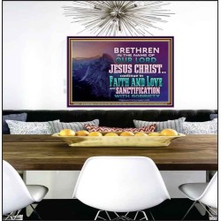 CONTINUE IN FAITH LOVE AND SANCTIFICATION WITH SOBRIETY  Unique Scriptural Poster  GWPEACE10417  "14X12"